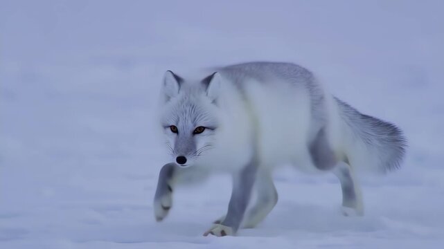 arctic fox in the snow
