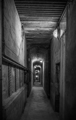 Fototapeta premium underground tunnel in a historic bunker building