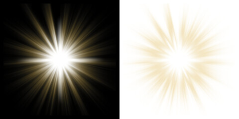 Fototapeta premium Sun light, len flare, sparkle png, Sunburst Light Flare, Abstract Star Effect for Overlay on Transparent Background
