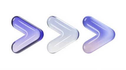 Obraz premium Gradient arrows icons navigation buttons ui elements design isolated on transparent background