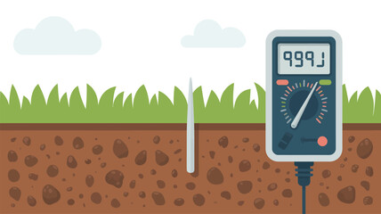 Soil Moisture Meter Device Measuring Hydration.