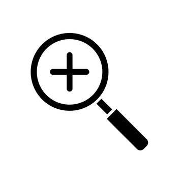 Zoom in magnifying glass -  vector icon
