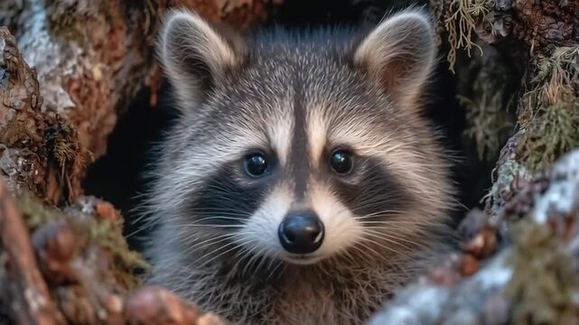 Raccoon in a tree.