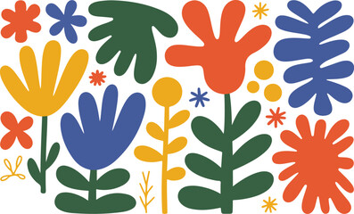 Seamless colorful floral pattern with flowers leaves and butterflies © VectorNest