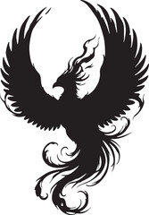 Obraz premium Mythical Phoenix Bird Rising in Flames