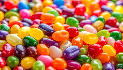 Full Frame Jelly Beans Sweets Dessert Bean Shape