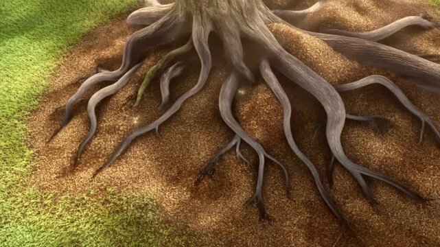 Tree Roots Underground Concept