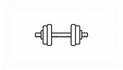 3D metal barbell dumbbell weightlifting equipment isolated on white background