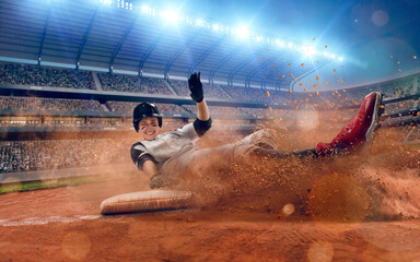 Professional baseball player.  Baseball game.