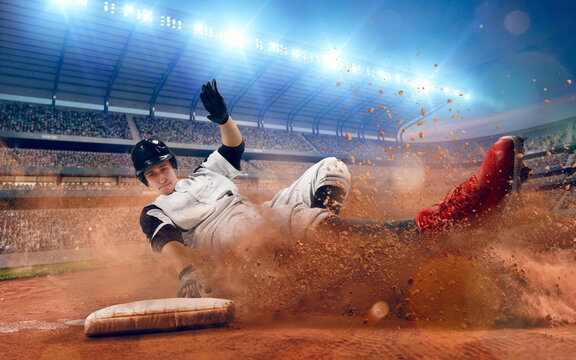 Professional baseball player.  Baseball game.