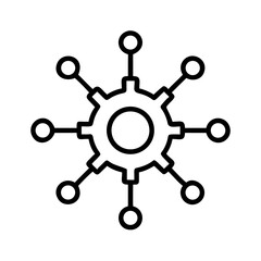 Obraz premium Automated System Gear Network Icon