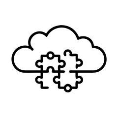 Cloud Integration Puzzle Icon