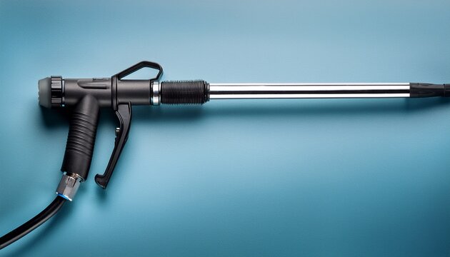 professional cleaning tool featuring a high pressure water spray gun with a long metal extension wand for hard to reach areas