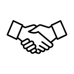 Handshake Partnership Line Icon