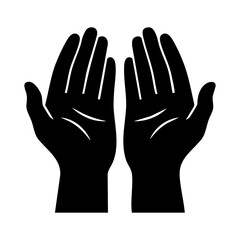 Obraz premium open hands raised in prayer (dua)