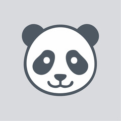 Fototapeta premium パンダの顔アイコン 動物イメージ