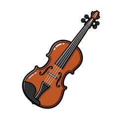 Fototapeta premium Illustration of a Violin Instrument Music.