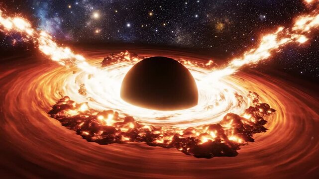 Black Holes Event Horizon - A Cosmic Marvel of Gravity and Light.