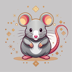 ねずみのアイコン 干支シンボル