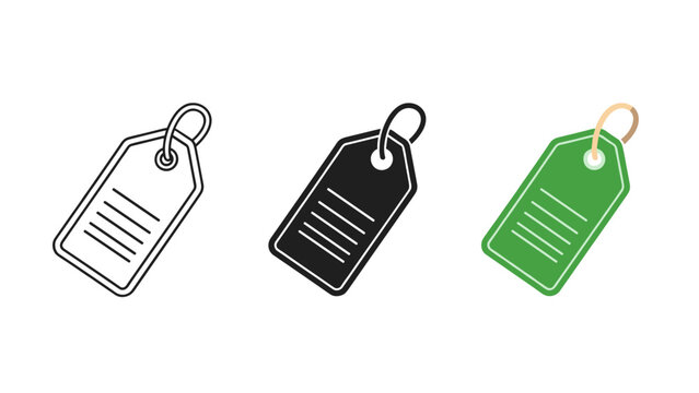 set of price tags