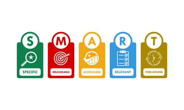 Smart goals design logo template illustration