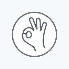 Fototapeta premium OKハンドサインのアイコン 承認イメージ