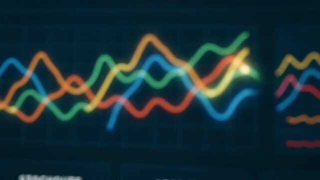 Colorful line graph data chart analysis finance trend statistics business AI dashboard reorder point prediction inventory turnover stockouts lead time safety stock visualization performance metrics