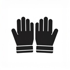 Obraz premium Black goalkeeper gloves isolated on white background for sports and soccer training