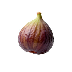 [Transparent Background PNG]Fresh and ripe purple fig fruit with unique shape