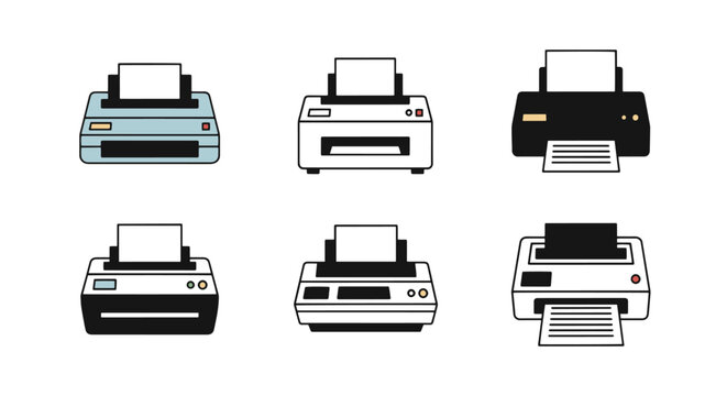 Dot Matrix Printer modern color illustration design