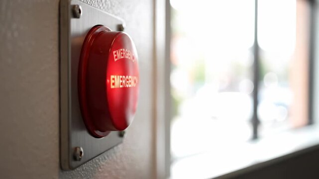 Emergency button activation in a building, safety first.