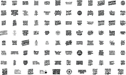 Funny Coffee Lover SVG Mega Bundle 90+ Designs | Mama Needs Coffee Quotes, But First Coffee, Nurse Fuel SVG Cut Files High Resolution