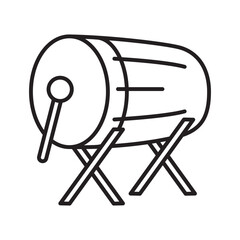 Bedug traditional Islamic drum icon. Vector illustration