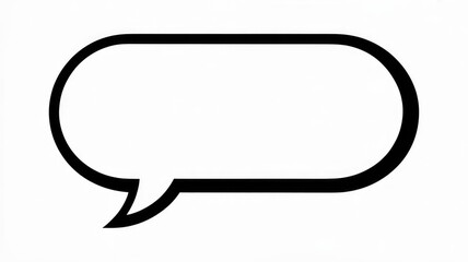 Fototapeta premium Modern black speech bubble on white background for dialogue and communication