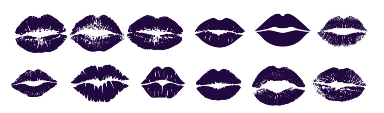  lips icons vector design