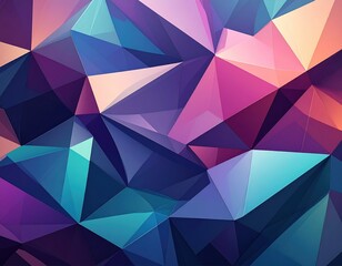 Fototapeta premium Colorful Abstract Geometric Background with Triangular Shapes