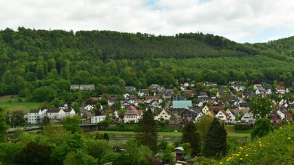 Blick auf Bodenwerder im Weserbergland 