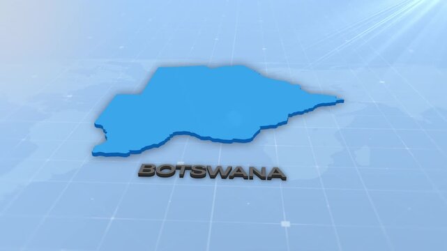 Botswana Country Geographic Digital Map Presentation