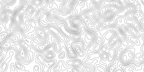 Topographic map background geographic line map with elevation assignments. Modern design with White background with topographic wavy pattern design.paper texture Imitation of a geographical map shades © Sajjad