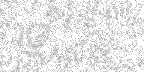 Topographic map background geographic line map with elevation assignments. Modern design with White background with topographic wavy pattern design.paper texture Imitation of a geographical map shades © Sajjad