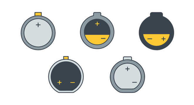 CMOS Battery Line clean modern tone vector