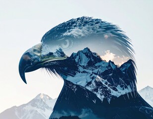 Eagle mountain double exposure