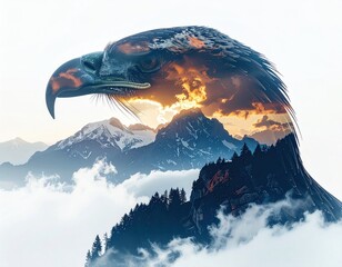 Eagle mountain double exposure