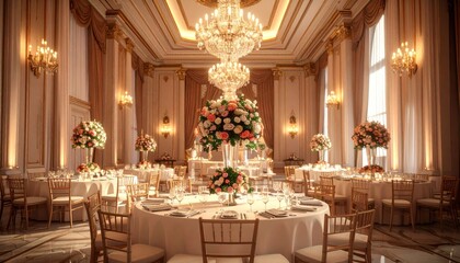 Elegant wedding reception hall