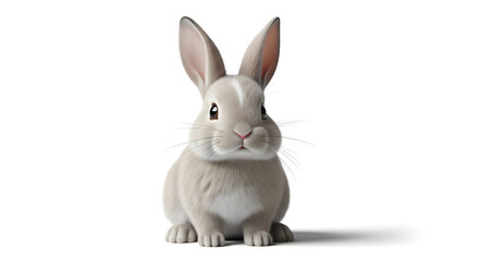 Cute Bunny on White Background