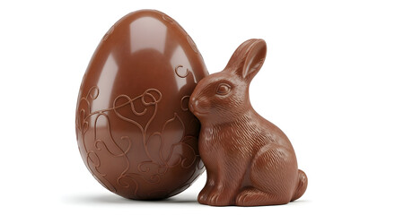 Chocolate Easter Egg and Bunny