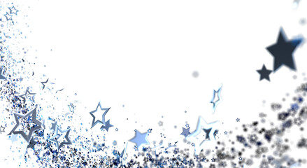 Starry abstract background with blue star shapes. Ideal for festive designs, celebrations, and holiday greetings. Great © vegefox.com