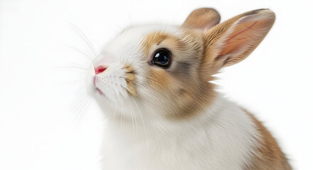 Cute Bunny Isolated on White