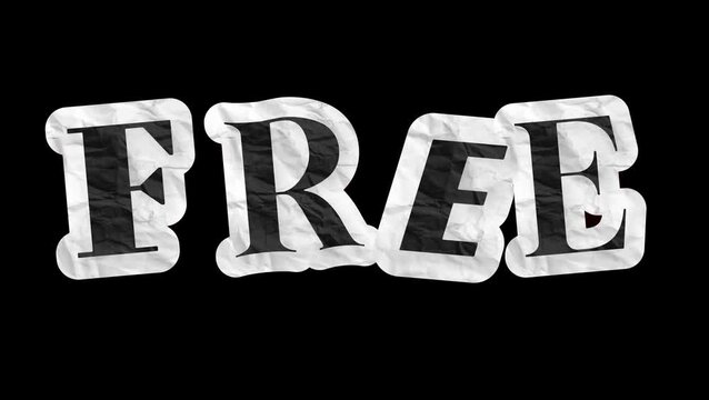 Free text effect 4k video