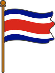 Fototapeta premium costa rica flag
